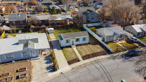 Aerial view of residential area