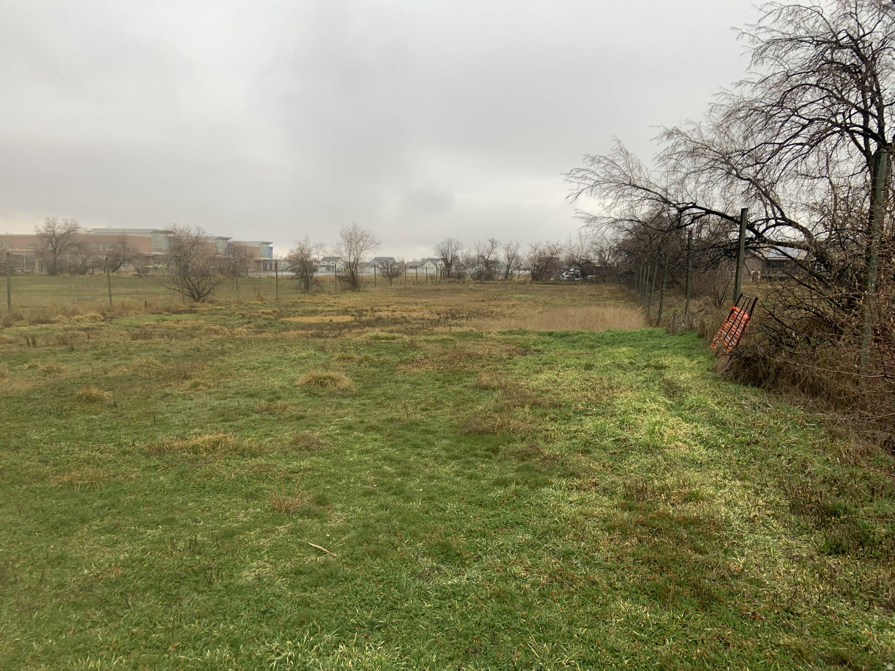 View of grassy yard with a view of countryside