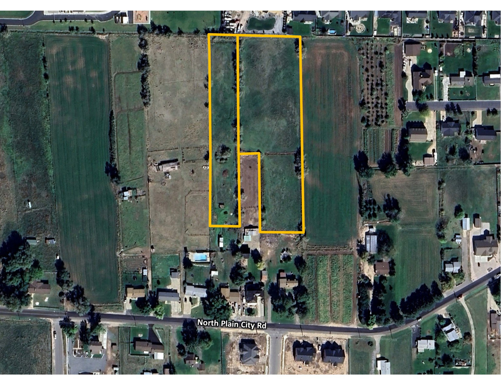 Aerial Map. Indicating the property outline and surrounding geographical features