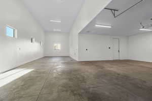 Garage with baseboards