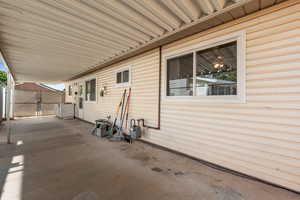View of patio / terrace with a gate