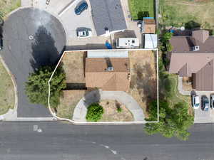 View of property location with property parcel outlined