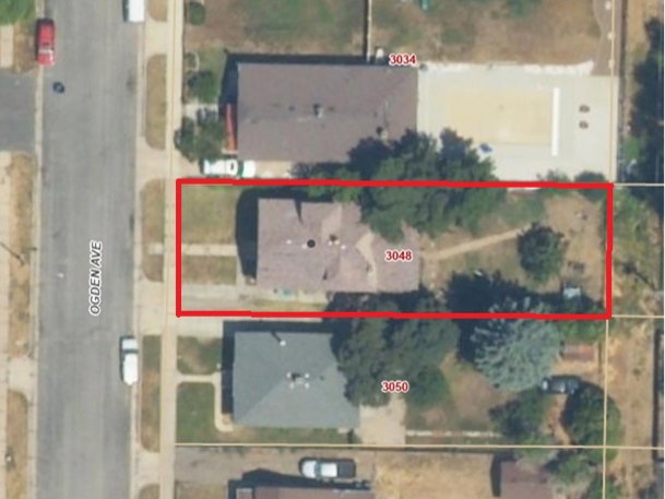 Aerial Map. Displaying the property boundary and adjacent parcels