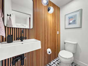 Bathroom with toilet and a sink
