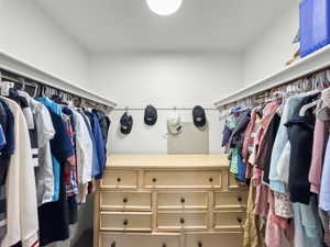 View of walk in closet