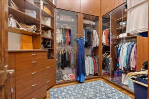 One of two closets