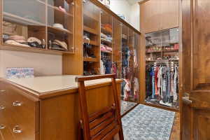 One of two closets