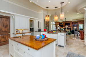 Kitchen features double islands