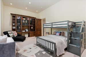 Bedroom with built-in cabinetry