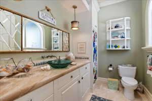Bathroom off pool