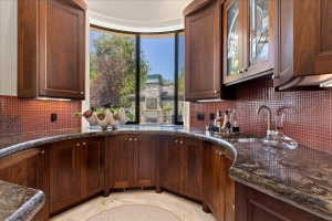 Circular bar features pass-through windows