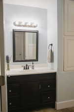 Main Floor Bathroom featuring vanity