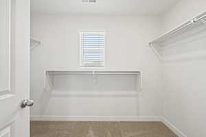 *DISCLAIMER*  Interior package and colors may vary. Walk in closet featuring carpet