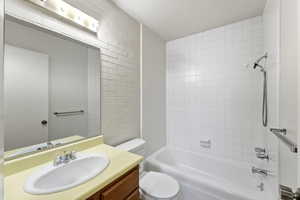 Full bath with vanity and  shower combination