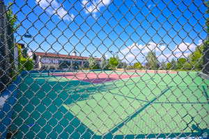 View of tennis court