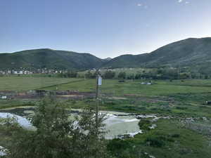 Mountain view with rural landscape and a pastoral area