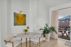 Living area with baseboards