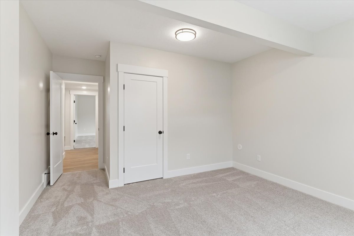 Basement bedroom w/ walk-in closet