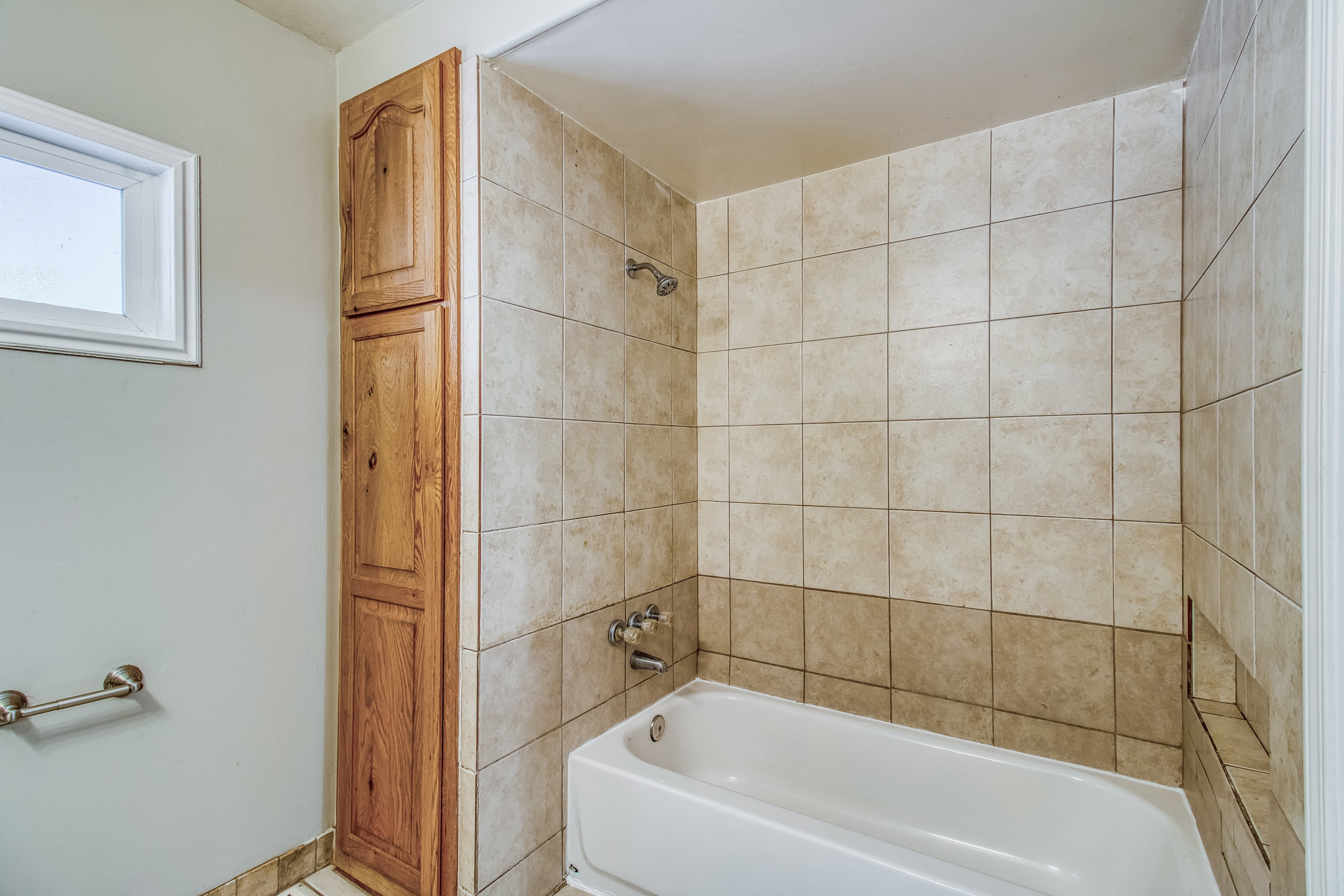 Full bath with washtub / shower combination