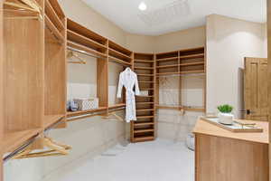 View of walk in closet
