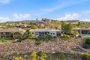 Aerial view of residential area