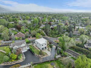 Aerial view of residential area