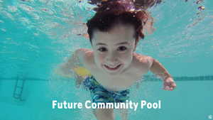 Exterior view of a swimming pool