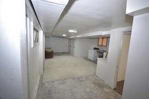 View of unfinished below grade area