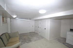 Finished basement with washer / dryer