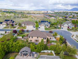 Aerial view of residential area