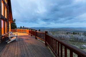 Deck with a mountain view
