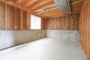 View of below grade area