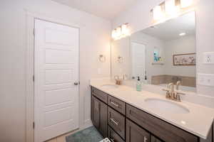 Full bath with double vanity
