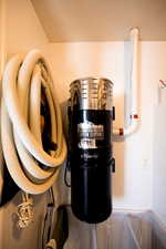 Detailed view of a central vacuum unit