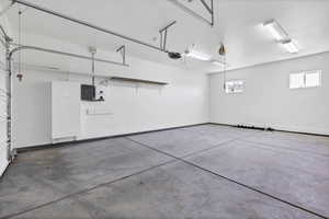 Garage with baseboards