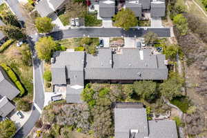 Aerial view of residential area
