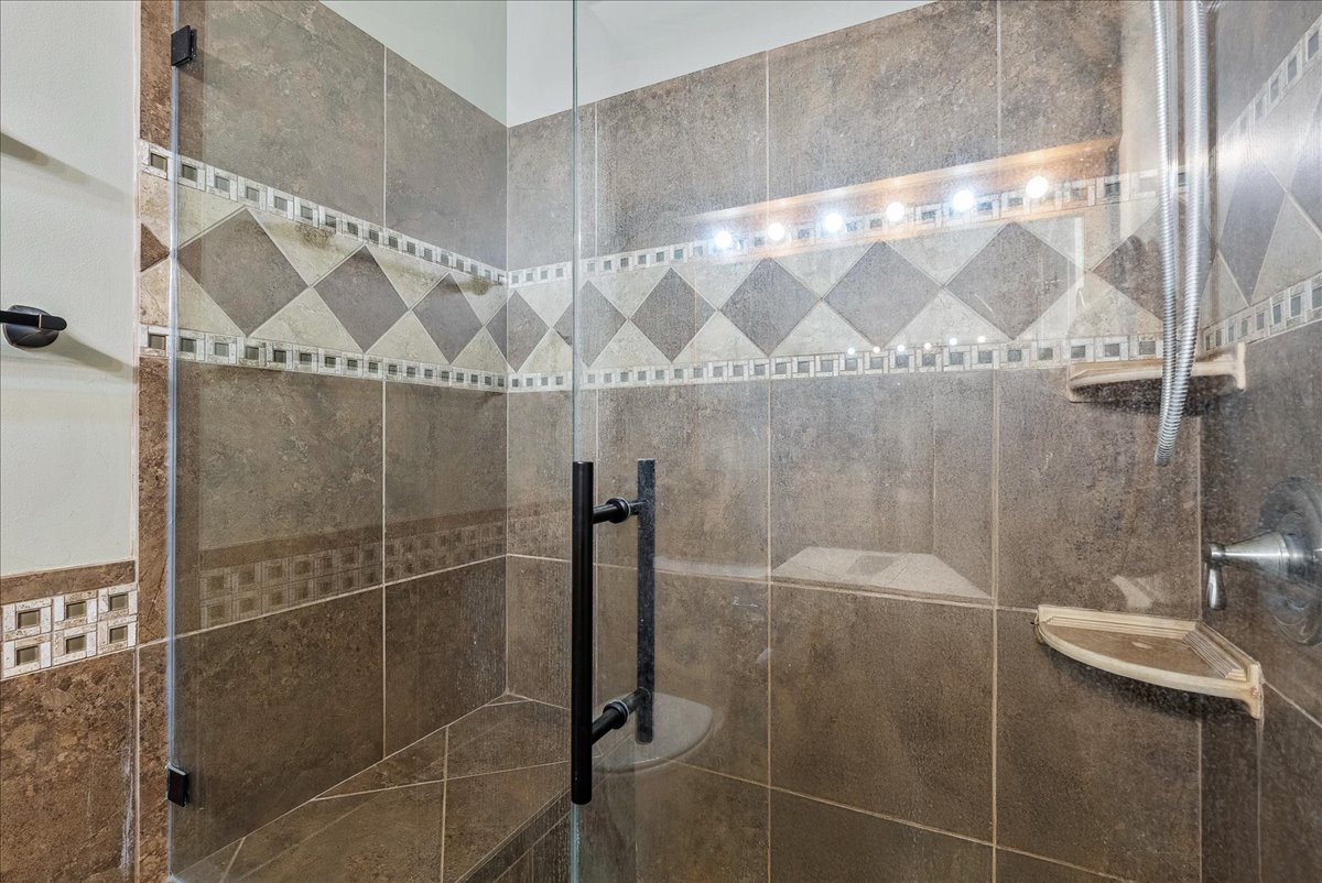 Bathroom with a shower stall