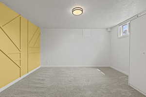 Bedroom with feature wall