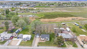 Aerial view from the front of residential area