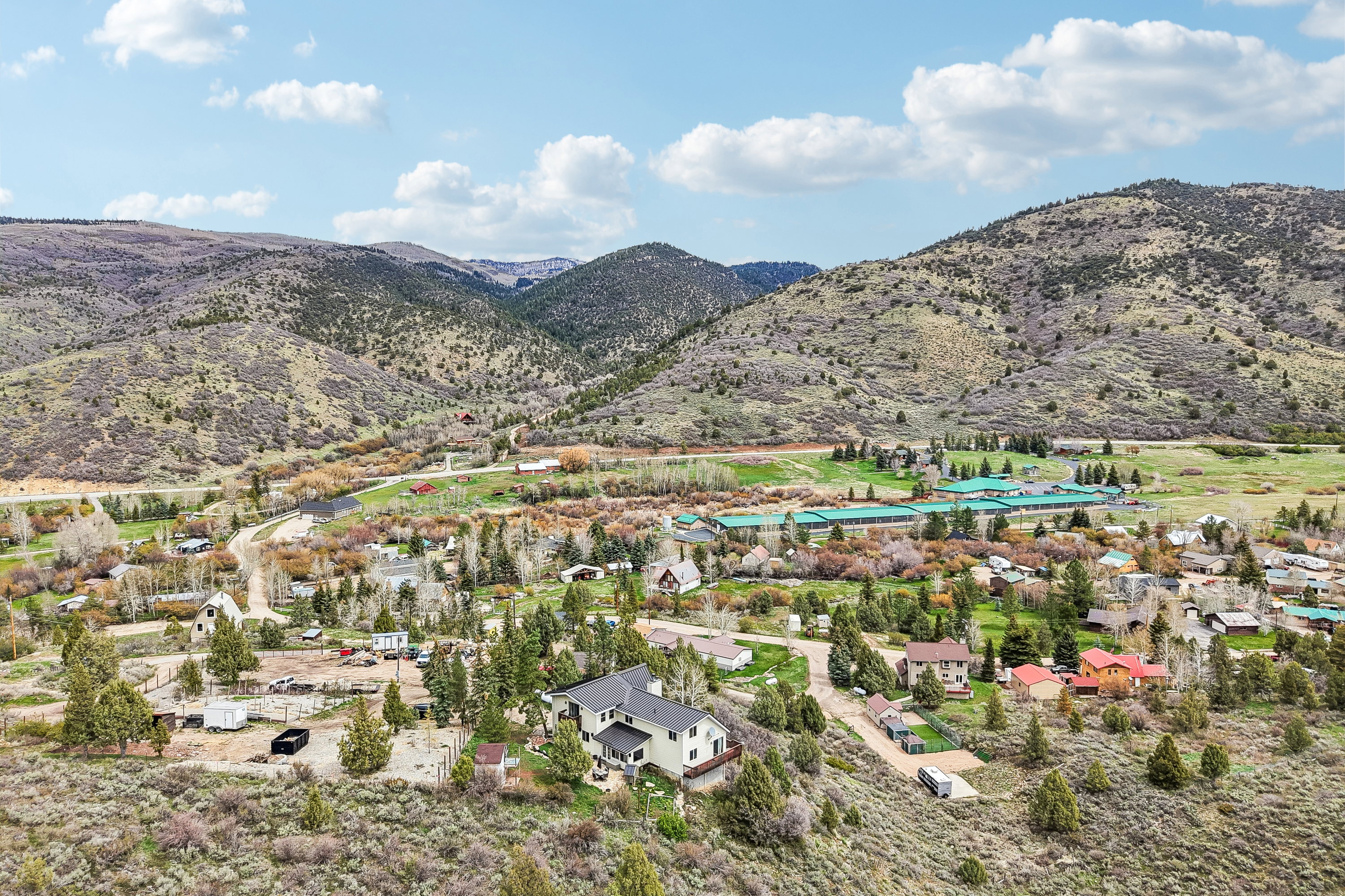Drone / aerial view of mountains