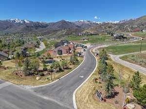 View of mountain backdrop with nearby suburban area