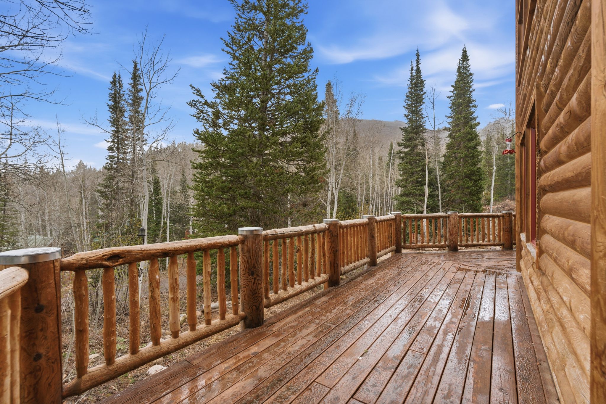 View of wooden deck