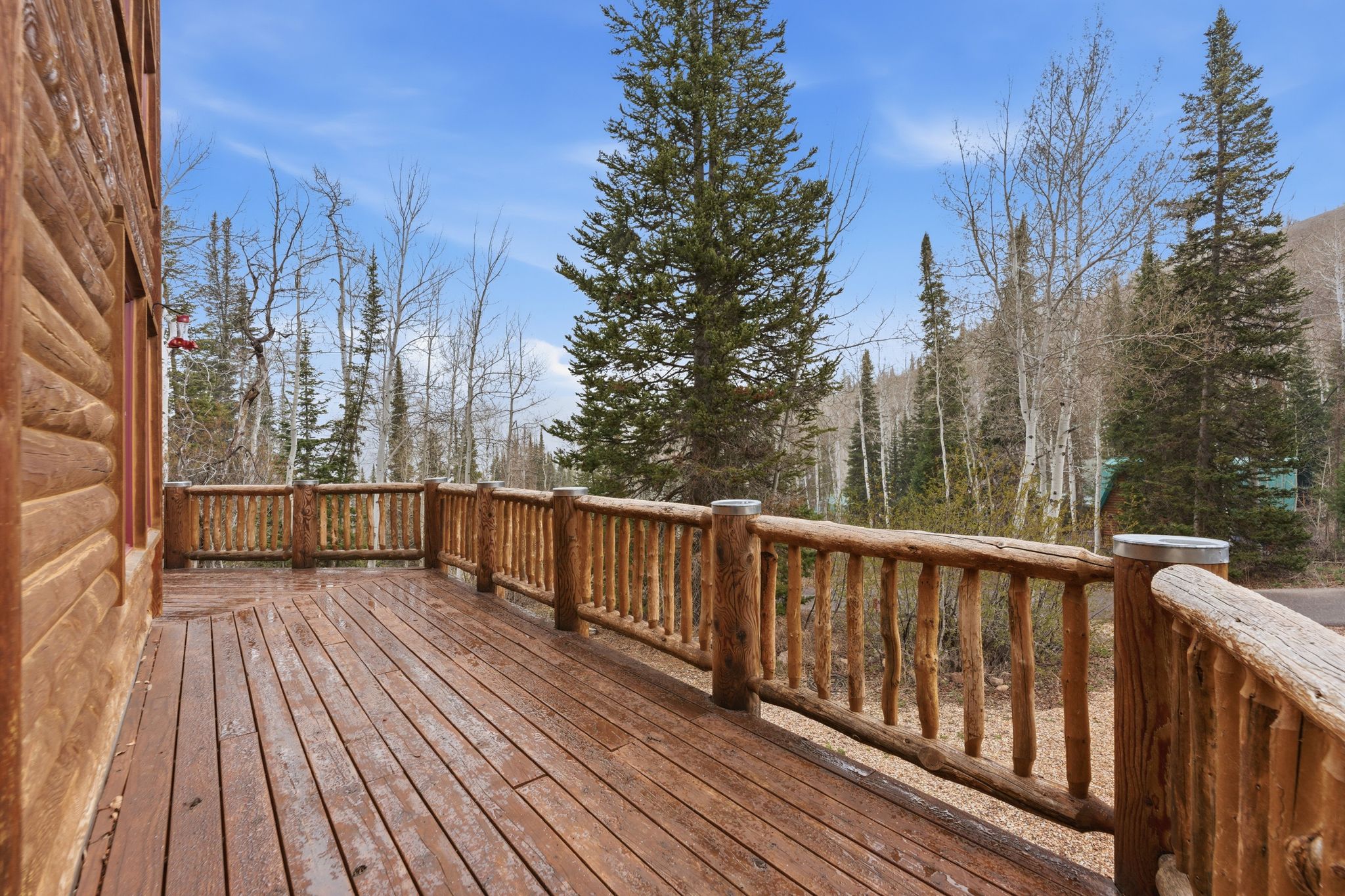 View of wooden deck