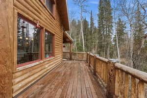 View of wooden terrace