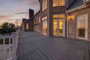 Deck with french doors