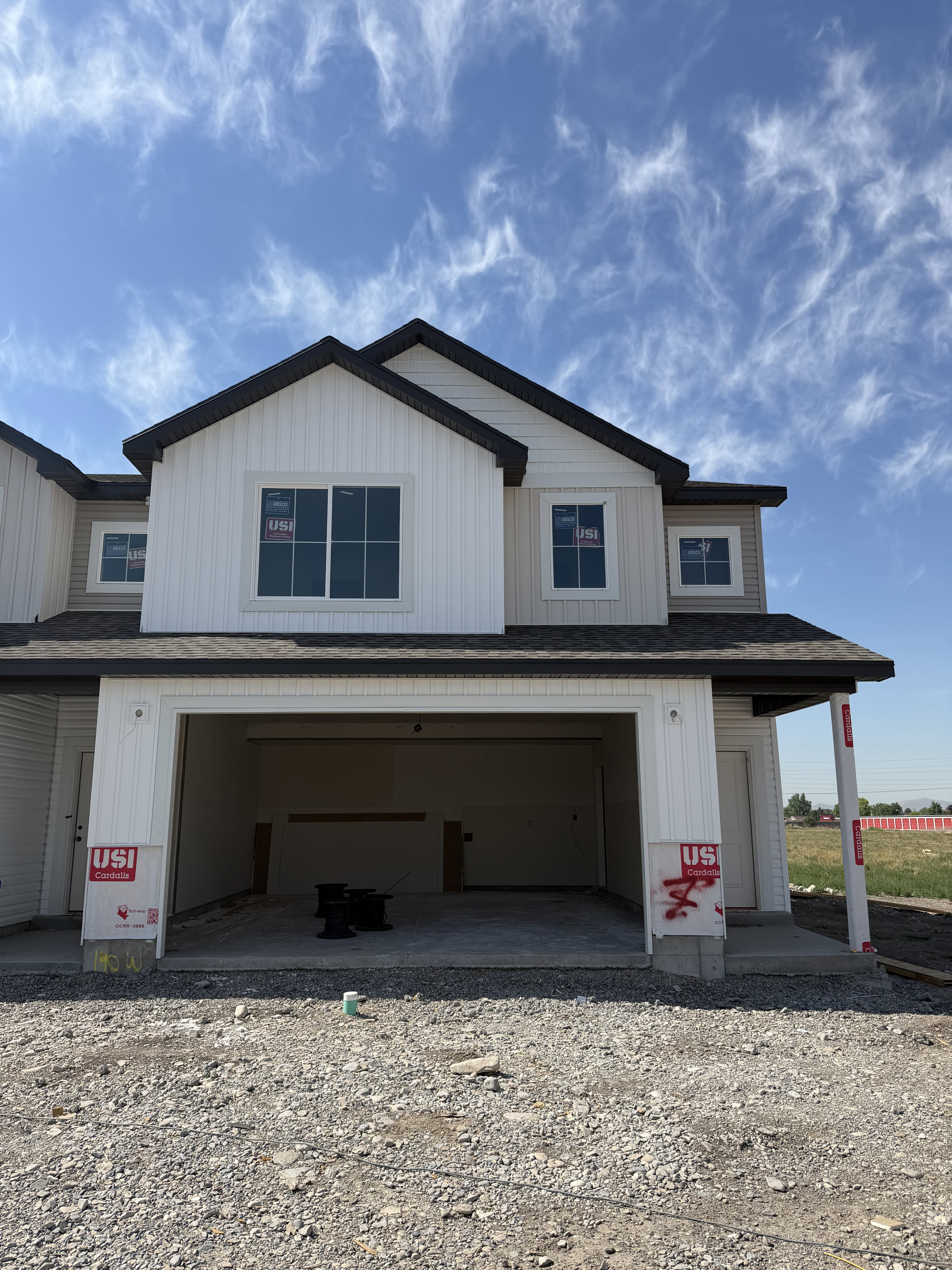 Two-story home with a two-car garage