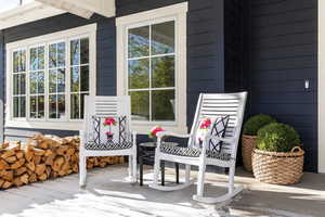 View of wooden terrace
