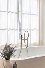 Bathroom view of a freestanding tub