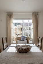 Dining space with healthy amount of natural light