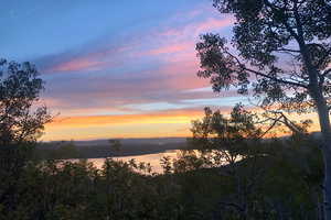 Water view featuring a mountainous background